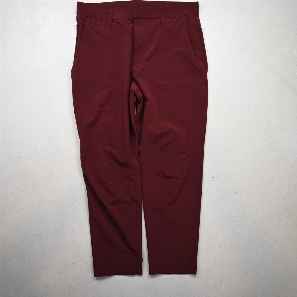 Fabletics 32x26 Maroon Red The Only Golf Performance Dress Mens Pants